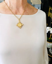 ONLY 1 LEFT!!! PADRE PIO Charm with Pearl & CZ ✨ Escapulario with Virgen de la Gracia on the Back ✨ Camila Chain Short Necklace 18”-20”