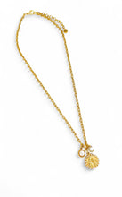 Virgen del Carmen Mini Oval Pearl Charm with Pearl Charm on CAMILA Chain 16” Adj to 18” ✨ Choose Initial ⬇️