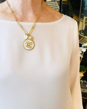 ONLY 1 LEFT!!! Dragon π White Enamel Disk Charm Pendant with White Pearl Charm, Initial & SOFIA Chain β¨ Short Necklace 16β-18β β¨ π§§ CHOOSE Initial Below β¬οΈ