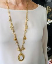 ONLY 1 LEFT!!! NEW! Milagrosa LOVE 💗 in Nácar with Rose Crystals Energy of Love 💖with Pearl ✨ Multi Charm SOFIA Chain Necklace✨ Long 30”