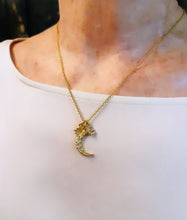 ONLY 2 LEFT!!! Half Moon π Crystal Pave with Star π Pave & Pave Initial β¨ LIA Thin Chain 18β Adj to 20β β¨ Choose Initial β¬οΈ
