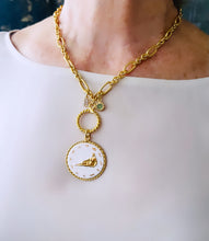 ONLY 1 LEFT!!! VIRGO ♍️ Enamel Medallion with Birthstone & Initial with Regina Chain 18” Adj to 20” ✨ Choose Birthstone & Pave Initial ⬇️