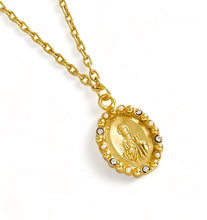 ONLY 1 LEFT!!! SAN JUDAS Charm with Pearl & CZ with CAMILA Chain 18”-20”