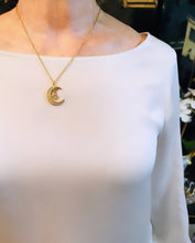 SOLD OUT!!! Half Moon 🌙 Crystal Pave with Star 🌟 Charm Dangle ✨ LIA Thin Chain 18”-20”