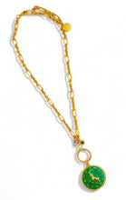 ONLY 2 LEFT!!! CAPRICORN ♑️ Enamel Medallion with Birthstone & Initial with Regina Chain 18” Adj to 20” ✨ Choose Birthstone & Pave Initial ⬇️