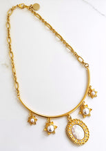 SOLD OUT!!! NEW! Cherub Guardian Angel with BAR Chain✨Multi Pearl✨Short Necklace 20”-22”