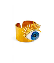 ONLY 1 LEFT!!! OJO 👁️ 🪬 RING Resin & Metal ❤️ Adjustable