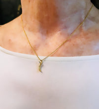 ONLY 3 LEFT!!! Half Moon 🌙 Mini Charm with Crystal Pave ✨MIA Thin Chain 16”-18”