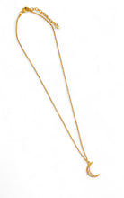 ONLY 3 LEFT!!! Half Moon with Crystal Pave✨LIA Thin Chain 18”-20”