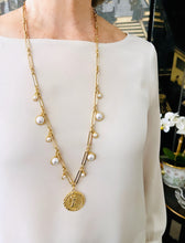 ONLY 1 LEFT! MATER Round with Pearl ✨ Multi Pearl Charm Necklace with SOFIA Chain Long Necklace 30”