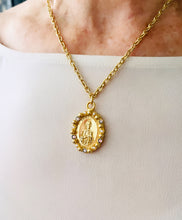 ONLY 1 LEFT!!! SAN JUDAS Charm with Pearl & CZ with CAMILA Chain 18”-20”