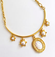 SOLD OUT!!! NEW! Cherub Guardian Angel with BAR Chain✨Multi Pearl✨Short Necklace 20”-22”