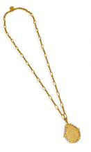 ONLY 1 LEFT!!! Virgen de la MISERICORDIA Medallion Pendant with Pearl & CZ ✨From an Antique Medallion circa 1932 Engraving on the Back✨REGINA Chain Long Necklace 30”