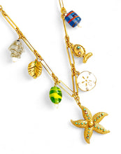 ONLY 1 LEFT!!! STARFISH Design 🌟 with Multi Charms & Fun Glass Beads ☀️ SOFIA Chain Short Necklace