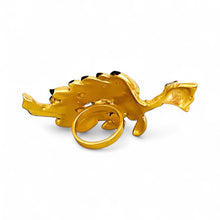 “SORTIJON” Ring Racimo de Guineos !!! ✨Hoja “MANCHA DE PLATANO” RING with Malachite Green Hand Painted Enamel 🍃 ☀️ Size 7