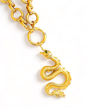 SOLD OUT!!! Dragon π with Jade Eye π 4 Dot Inlay CZ Hoop with ISABELA Chain β¨ Long Necklace 30β π§§