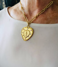 ONLY 1 LEFT!!! NEW! HEART Milagrosa Pendant 💗 with Rose Crystals Energy of Love Energy 💖 & Pearl ✨SOFIA Chain Necklace✨ Short Necklace 18”-20”