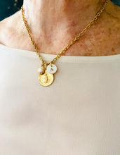 ONLY 2 LEFT!!! NEW!!! La Providencia ✨ Patrona de Puerto Rico 🇵🇷 with Pearl ✨ CAMILA Chain ✨Short Necklace 18-20”✨ Choose Initial Below ⬇️