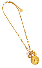 ONLY 3 LEFT!!! MATER with Pearl✨SOFIA Chain✨ Multi Charm Cluster✨Short Necklace 18-20”✨ Choose Initial Below ⬇️