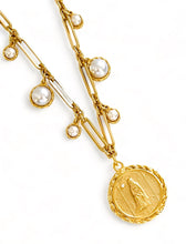 ONLY 1 LEFT! MATER Round with Pearl ✨ Multi Pearl Charm Necklace with SOFIA Chain Long Necklace 30”