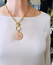 ONLY 3 LEFT!!! GEMINI ♊️ Enamel Medallion with Birthstone & Initial with Regina Chain 18” Adj to 20” ✨ Choose Birthstone & Pave Initial ⬇️