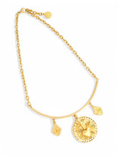 SAGRADO CORAZON π Limited Edition Piece Bar & Chain with two Charms Short Necklace 18β-22β