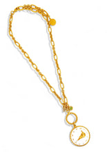 ONLY 1 LEFT!!! VIRGO ♍️ Enamel Medallion with Birthstone & Initial with Regina Chain 18” Adj to 20” ✨ Choose Birthstone & Pave Initial ⬇️