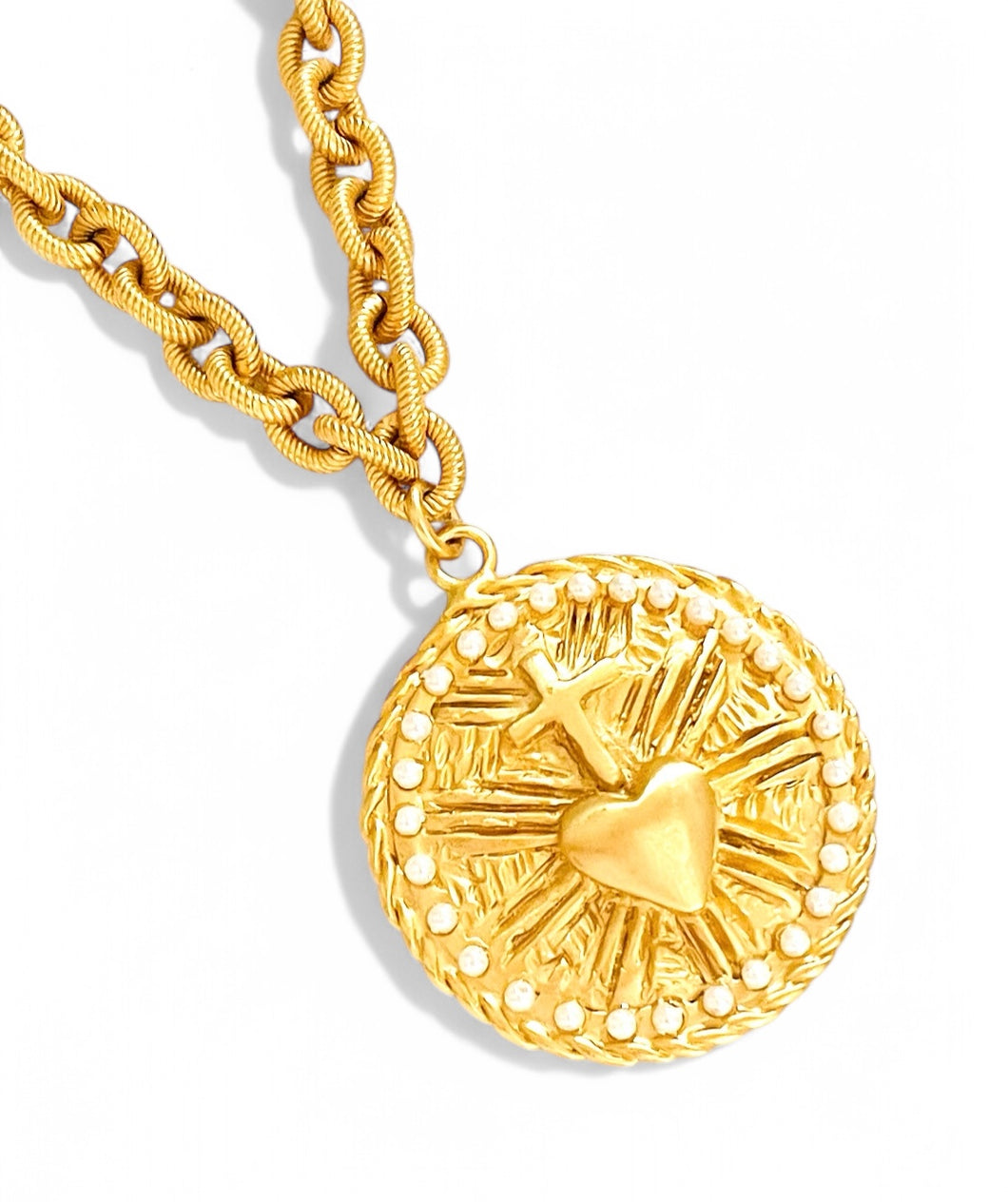ONLY 1 LEFT!!! SAGRADO CORAZON π Limited Edition Piece NEW!! CATALINA Link Chain Necklace Short Necklace 20β-22β