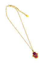 ONLY 1 LEFT!!! HAMSA 🌟👁️🪬Necklace ✨with Gold Plate 18K 🧿 with Handmade Beaded Pattern ✨Short 16”-18”