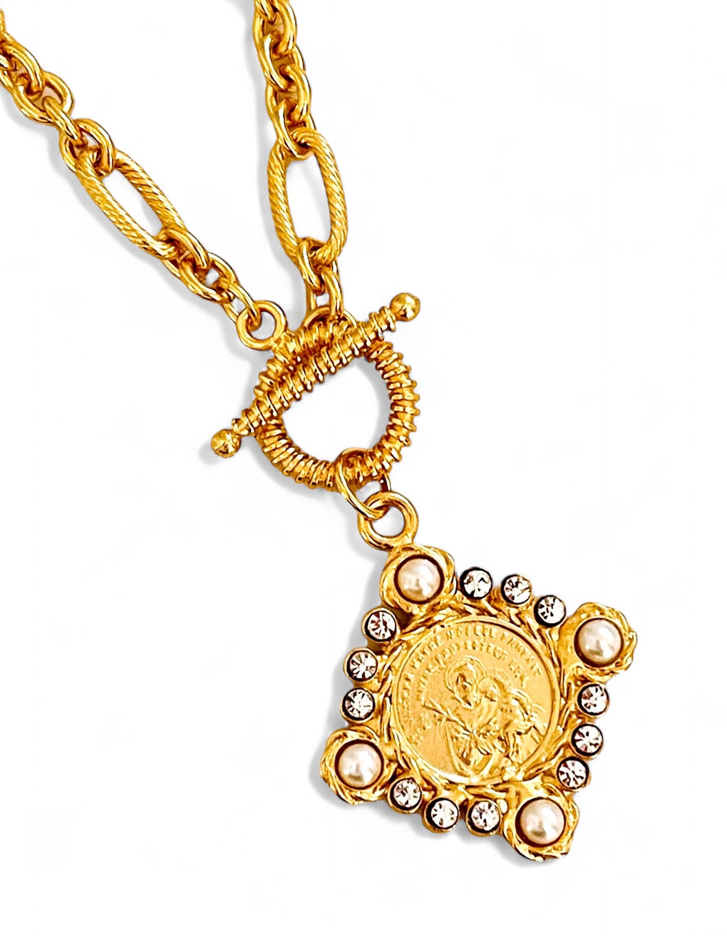 ONLY 2 LEFT!!! NEW! SAN JOSÉ ✨ REGINA Chain Toggle Short Necklace ✨ Choose Length 18” or 20”