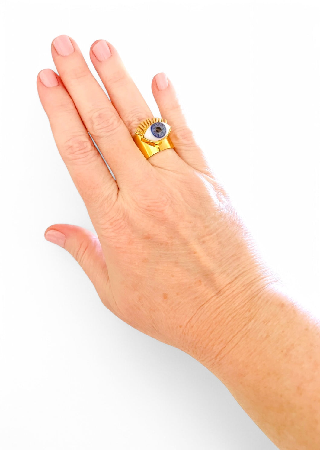 ONLY 1 LEFT!!! OJO 👁️ 🪬 RING Resin & Metal ❤️ Adjustable
