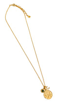 LIBRA ♎️ Medal with Birthstone & Initial on Thin LIA Chain 18” Adj to 20” ✨ Choose Birthstone & Pave Initial ⬇️
