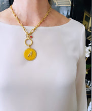 ONLY 2 LEFT!!! LEO ♌️ Enamel Medallion with Birthstone & Initial with Regina Chain 18” Adj to 20” ✨ Choose Birthstone & Pave Initial ⬇️