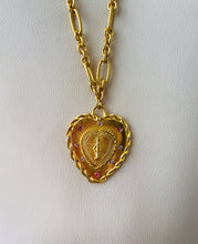 ONLY 1 LEFT!!! NEW! HEART Milagrosa Pendant 💗 with Rose Crystals Energy of Love Energy 💖 & Pearl ✨REGINA Chain Necklace✨ Long 30”