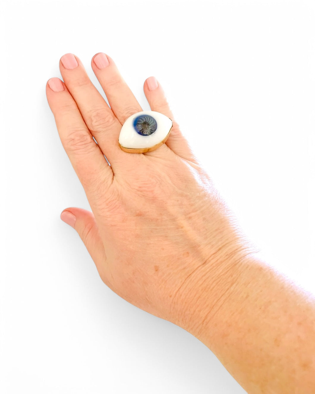 ONLY 1 LEFT!!! OJON 👁️ 🪬 RING Resin & Metal ❤️ Adjustable