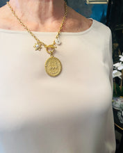 NEW!!! SAGRADA FAMILIA ✨Pearls Detail ✨ Pearl Ray Charm & Initial with CAMELIA Chain Toggle✨Short Necklace 18-20”✨ Choose Initial Below ⬇️