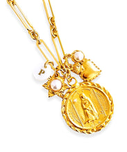 ONLY 3 LEFT!!! MATER with Pearl✨SOFIA Chain✨ Multi Charm Cluster✨Short Necklace 18-20”✨ Choose Initial Below ⬇️