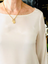 Virgen del Carmen Mini Oval Pearl Charm with Pearl Charm on CAMILA Chain 16” Adj to 18” ✨ Choose Initial ⬇️