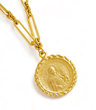 ONLY 2 LEFT!!! Perpetuo SOCORRO Escapulario Charm with the Pope on the Back ✨ SOFIA Chain Short Necklace 18”-20”