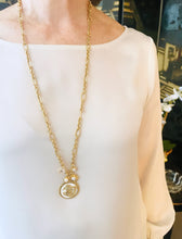 ONLY 1 LEFT!!! Dragon π White Enamel Charm Disk Pendant with White Pearl Charms, Initial & REGINA Chain β¨ Long Necklace 30ββ¨ π§§ CHOOSE Initial Below β¬οΈ