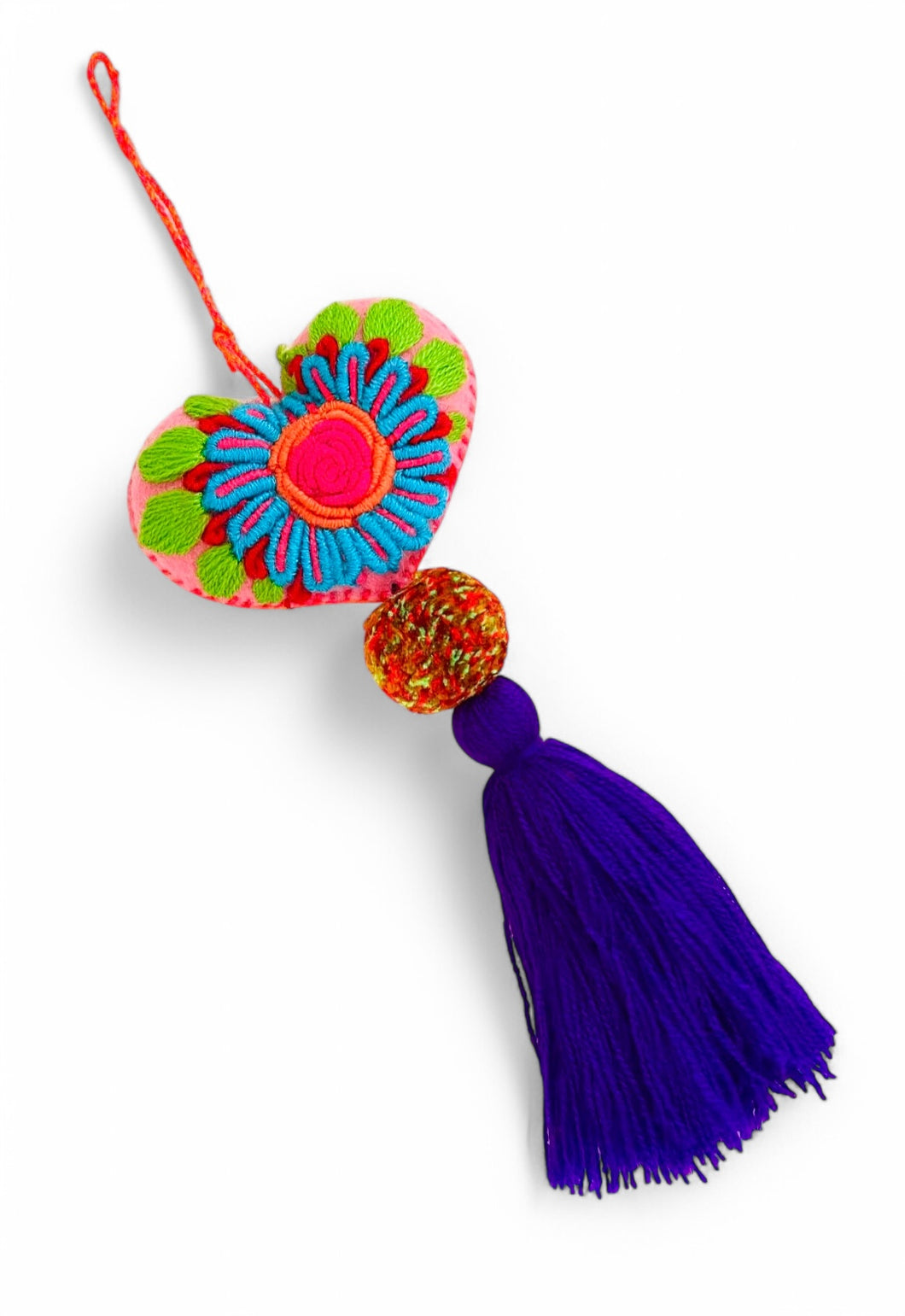 SOLD OUT!!! Anywhere Heart Tassel 💛🌺 for your Door Knob🚪or Bag 👜 in Pink/Purple