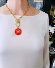 ONLY 2 LEFT!!! CANCER ♋️ Enamel Medallion with Birthstone & Initial with Regina Chain 18” Adj to 20” ✨ Choose Birthstone & Pave Initial ⬇️