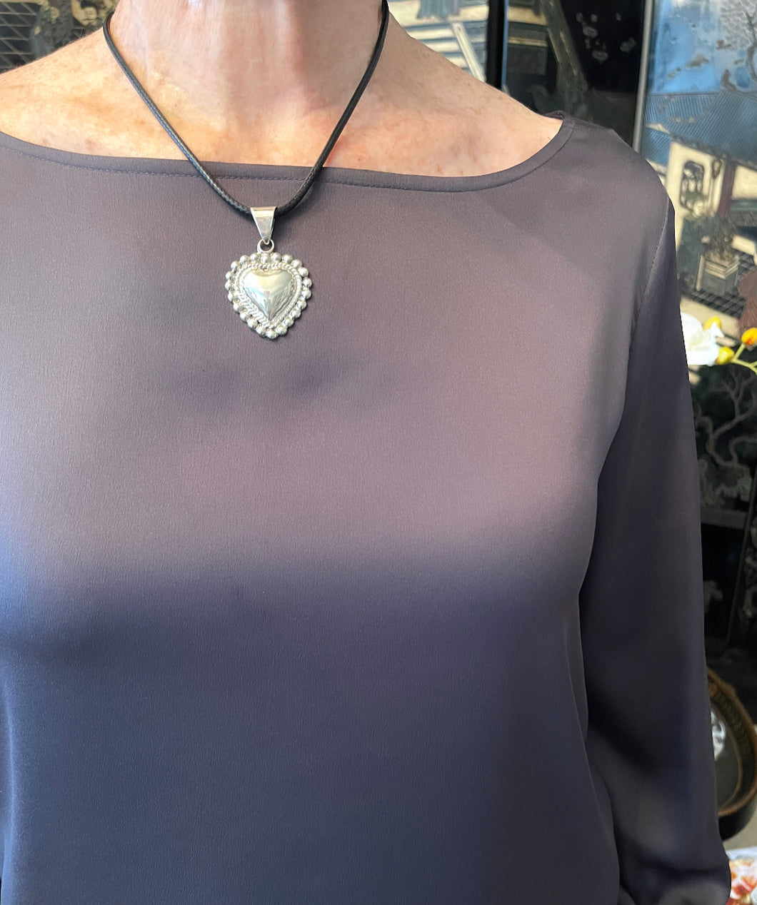 ONLY 2 LEFT!!! Corazón de Guadalupe Pendant with Black Cording ✨Choose Necklace Length Below ⬇️