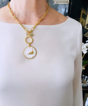 ONLY 1 LEFT!!! VIRGO ♍️ Enamel Medallion with Birthstone & Initial with Regina Chain 18” Adj to 20” ✨ Choose Birthstone & Pave Initial ⬇️