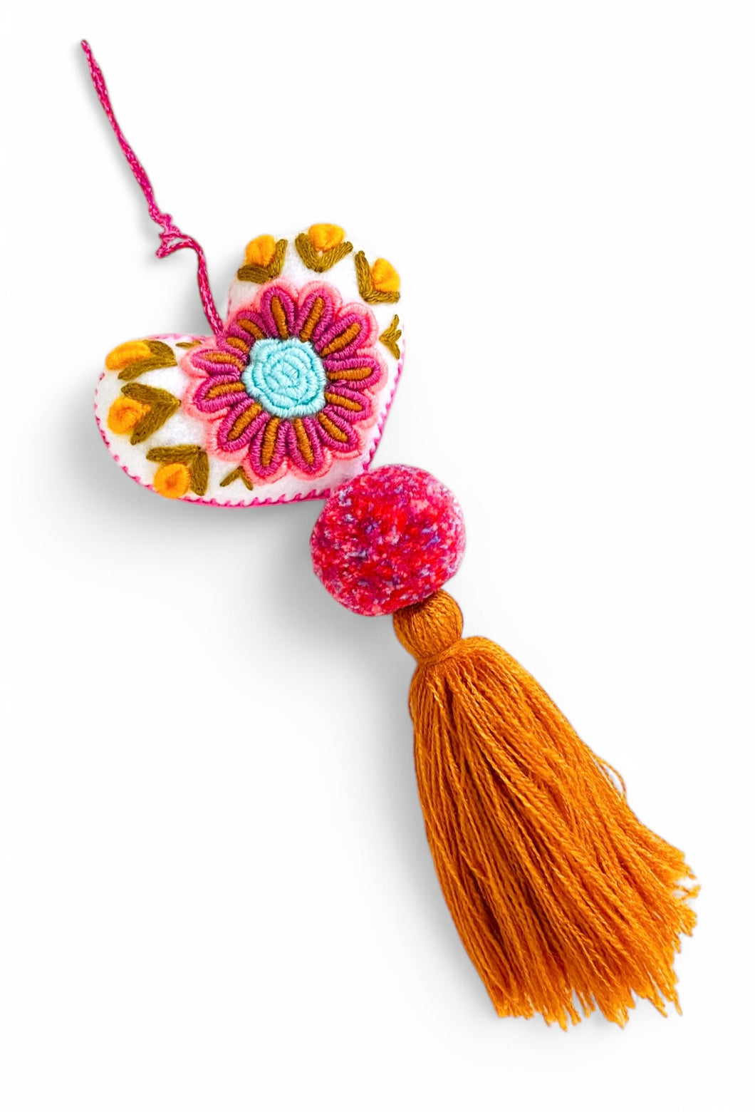 SOLD OUT!!! Anywhere Heart Tassel 💛🌺 for your Door Knob🚪or Bag 👜 in White
