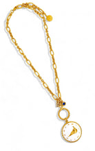 ONLY 1 LEFT!!! VIRGO ♍️ Enamel Medallion with Birthstone & Initial with Regina Chain 18” Adj to 20” ✨ Choose Birthstone & Pave Initial ⬇️