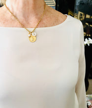 ONLY 2 LEFT!!! NEW!!! La Providencia ✨ Patrona de Puerto Rico 🇵🇷 with Pearl ✨ CAMILA Chain ✨Short Necklace 18-20”✨ Choose Initial Below ⬇️