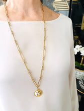 ONLY 2 LEFT!!! Yin & Yang White Enamel with CZ & Pearl ✨ SOFIA Chain Long Necklace 30”