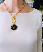 SCORPIO ♏️ Enamel Medallion with Birthstone & Initial with Regina Chain 18” Adj to 20” ✨ Choose Birthstone & Pave Initial ⬇️