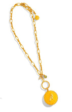 ONLY 2 LEFT!!! LEO ♌️ Enamel Medallion with Birthstone & Initial with Regina Chain 18” Adj to 20” ✨ Choose Birthstone & Pave Initial ⬇️